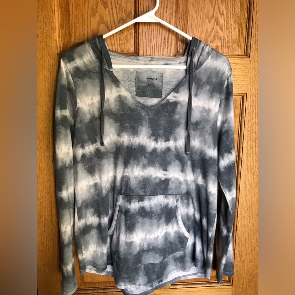 Tie-Dye Sonoma Hooded Women's Top M